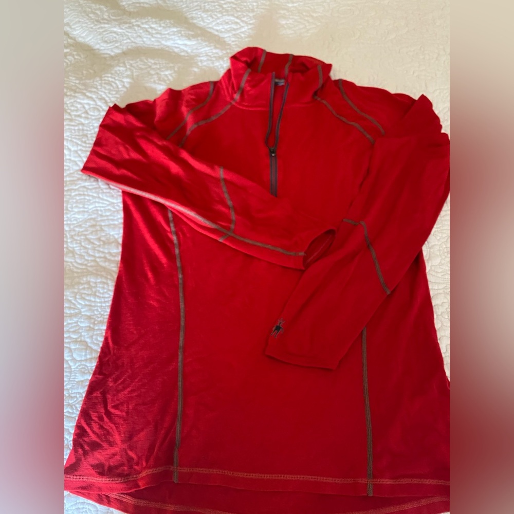 Smartwool Sz Large Second Layer Wool Ski Shirt - image 3